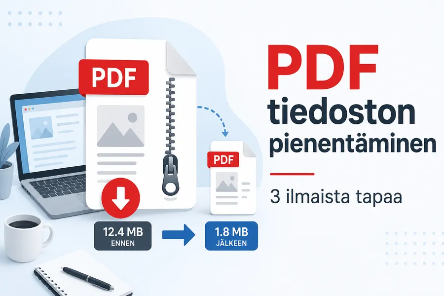 PDF tiedoston pienentäminen